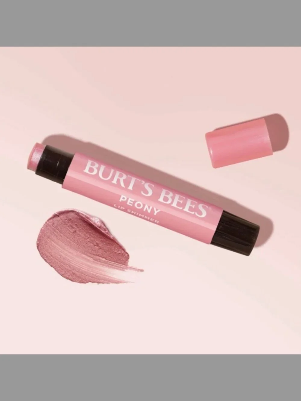 Burt's Bees Lip Shimmer Peony Natural Moisturizing Shimmery Tinted Lip Balm